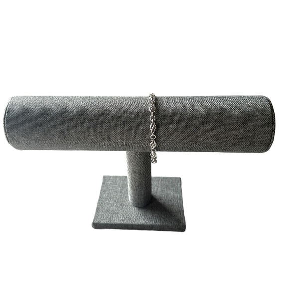 Rogers & Hollands Diamond Accent Sterling Silver Bracelet in Box 7.5” - Picture 10 of 10